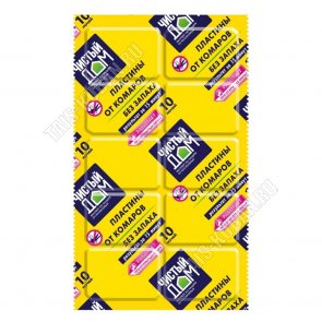 Чистый дом Пластины для фумигатора 10шт (200) 