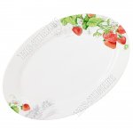 Услада/Клубника Блюдо овал 30см, б/уп (24)