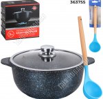 Кастрюля-казан 3л d22 h9,5см с крышкой (4)