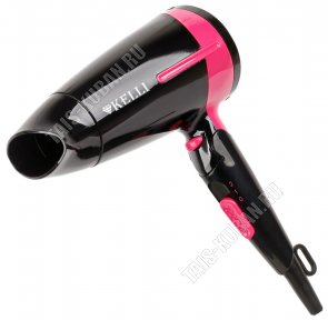 Фен 1800Вт 2t реж,2скор,хол.возд,концентратор,склад.ручк,петл.д/подв, защит.от перегрев, двигатель DC,черн/красн (24) 