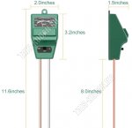 Измеритель влажн-ти,кислот-ти,освещен-ти почвы h28см,д/дома и улицы (96)