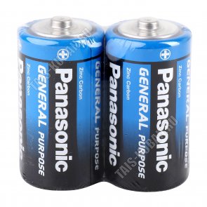Батарейки PANASONIC R14 - 2штуки, С средние/круглые, спайка (24) 