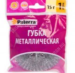 Мочалка для посуды металлическая 15г, плетение (100) 