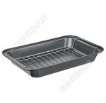 Противень прямоугольный высокий 37x25см h5см с решеткой (2) 