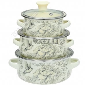 Набор мини-кастрюль 3шт 