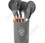 Кухонный н-р 10пр.в стакане d13 h15см,графит 