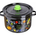 Полезная еда/Healthy food Кастрюля черный 7,0л (2) 