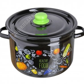 Полезная еда/Healthy food Кастрюля черный 7,0л (2) 