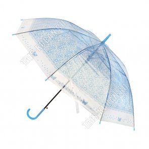 Зонт-трость полуавтомат,прозр d90см 