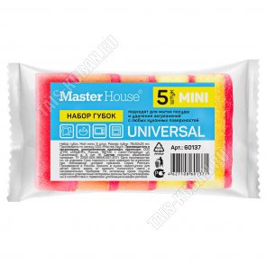 Губка д/посуды 5шт (78х50х25мм) (60) 