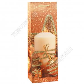 Пакет бумажный п/бутылку (h35х12см) 