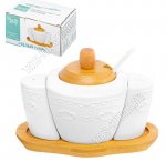 Белый узор /Бамбук Сахарница 350мл +Специи 2пр*35мл