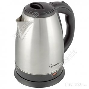 Чайник нержавеющая сталь 1,8л 1500Вт диск, поворот на 360`, цвет серебро (12) 