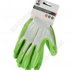 Перчатки для садовых работ 9 разм (L) полиэстер+нитриловый полуоблив (12)  !Честный знак