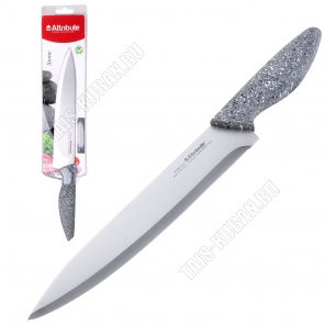 Stone/серый Нож L20см поварской,нерж+покрыт.
