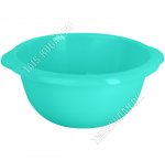 Таз круглый 6,5л с ручками, бирюза (d32 h14,5см) (40) 