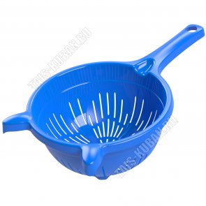 Дуршлаг 1,6л с ручк, синий (d19 h8см) (60) 