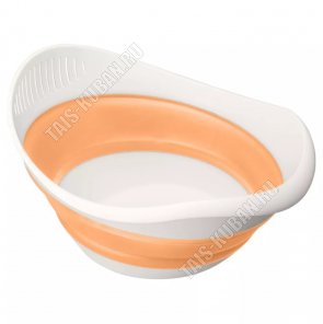 .Дуршлаг-миска склад, 3,9л оранж, кругл.(d25 h8/d25 h16,5см) (14) 
