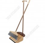 Набор Совок мягк.кром 26х24см с зубчат.накладкой д/очистки +Щётка L23,5см,беж/коричн (12)