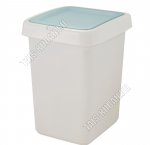 Ведро д/мусора с откид.крыш 25л белый,квадр (29,5х33,5 h42см) (4) 
