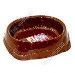 Миска д/корма 0,25л коричн,круг.(d15 h3,5см) (60) 