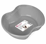 Миска д/корма серый 0,8л фигурн.(16,3х18,1х5,1см) (10) 