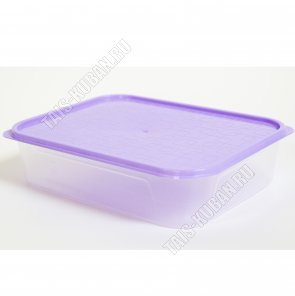 Контейнер сиреневый/прозр, прямоуг 1,2л (40) 