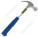 Молоток-гвоздодер 450г, боек 27мм, ,метал.трубч.обрезин.рукоятка 