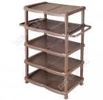 Этажерка д/обуви 5-ти ярус, серо-корич.(46,5х33 h78см) д/зонта,трости, Эльф (4) 