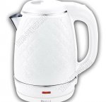 Чайник пластик+нерж. 1,8л 2200Вт,белый (12) 