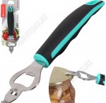 Shape Открывалка д/бутылок (нержавеющая сталь+пластик) L19см,черно-бирюзовый (12) 