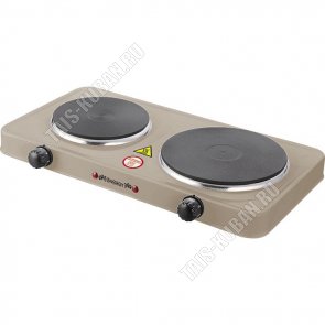 Плита эл. 2конф. Блин чугун.1000+1500Вт d15/18см., 5 реж. t (5) 