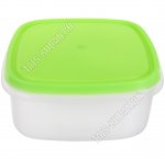 Контейнер квадр, салат.крыш. 0,85л квадр (14х14 h6,3см) (93) 