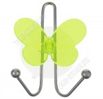 Крючок на присоск, двойной, пласт+металл (4х12см) 