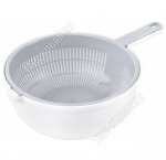 Дуршлаг д/приготов сыра, кругл серый (d24 h10,5см) с руч+емк.д/слива (10)