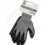 Перчатки для садовых работ 10 разм (XL) полиэстер с морщинистым латексным полуобливом (12)