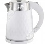 Чайник пластик. 1,7л 1500Вт диск,рельефный корпус,белый (12) 