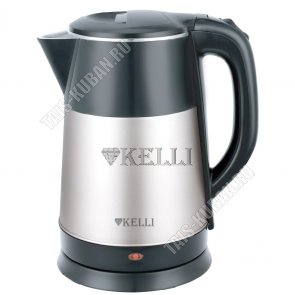 Чайник нержавеющий+пластик 1,8л 2200Вт диск, двойные стенки, автоотключение, защита без воды,вращение на 360°,шампань(12) 