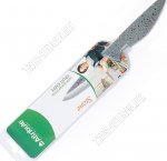 STONE Нож д/фруктов 9см, нерж.лезв,ручка пласт.Soft-touch,цв.серый п/мрам.(6)