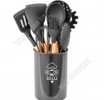 Кухонный н-р 12пр.в стакане d13 h15см,черный 