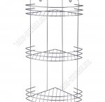 Полка настен 3-х ярус,углов. (19х19 h44см) борт 3прута,дно-овал,крепл.п/шуруп (8)