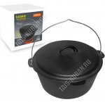 Казан с крышкой (походный) 6,0л d31см,ручка-дуга,толщина стенки 4,5мм,индукционное дно,подарочная упаковка (2) 