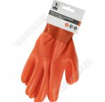 Перчатки для садовых работ 9 разм (L) полиэстер+ПВХ полуобливом (24)  !Честный знак