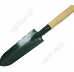 Совок посадочный узкий, с дер.ручкой L18,5см,порошков.окрас, СПу (20)