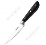 PIMENTO Нож для овощей 21,5см,лезвие нержавеющая сталь 3Сr13,черная прорезиненная ручка,блистер (12)