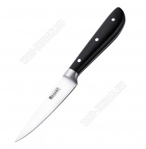 PIMENTO Нож для овощей 21,5см,лезвие нержавеющая сталь 3Сr13,черная прорезиненная ручка,блистер (12) 