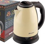 Чайник нерж.1,8л 1500Вт диск,защ б/воды,повор.360,свет.индик,цв.кремов (12) 