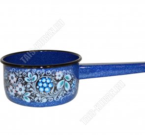 Голубика синий в крапинку Ковш 1,0л  (цилиндр)(12) 