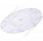 Ажурная салфетка, белая, кругл (d38см) 
