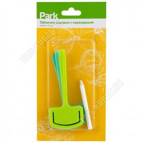 Метка садовая н-р 10шт h13 4х5см, +карандаш д/маркировки (36) 